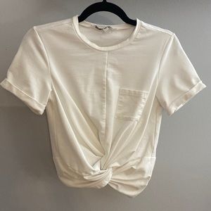Walter Baker White Crop Top T-Shirt